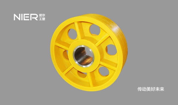 离心聚合一体式金属衬套尼龙轮（六条筋、有减震孔）